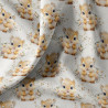Printed Cotton SQUIRREL Linen / Camel